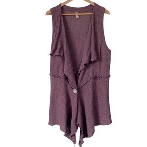 Baba knit sleeveless sweater vest Women's Purple size Large